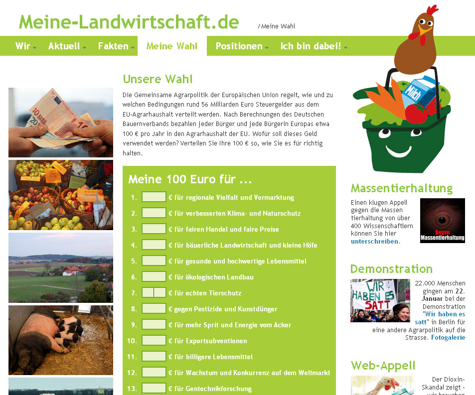 Screenshot www.meine-landwirtschaft.de