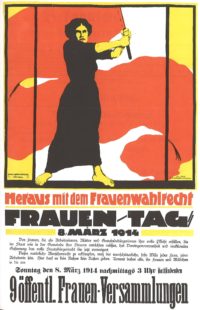 Plakat für den Frauentag am 8. März 1914 Weltfrauentag